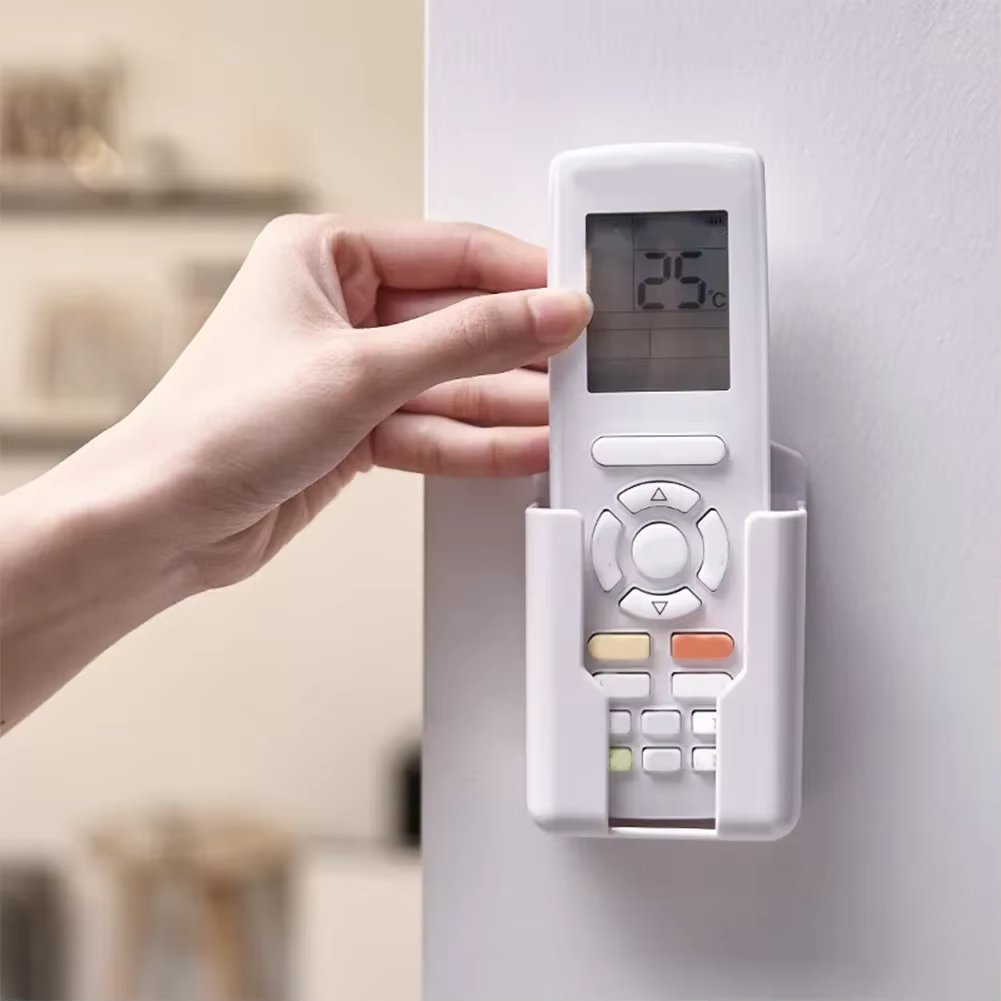 Universal white air conditioner remote control plug hold wall hanging box box box, air conditioning TV mobile phone Wall shelf