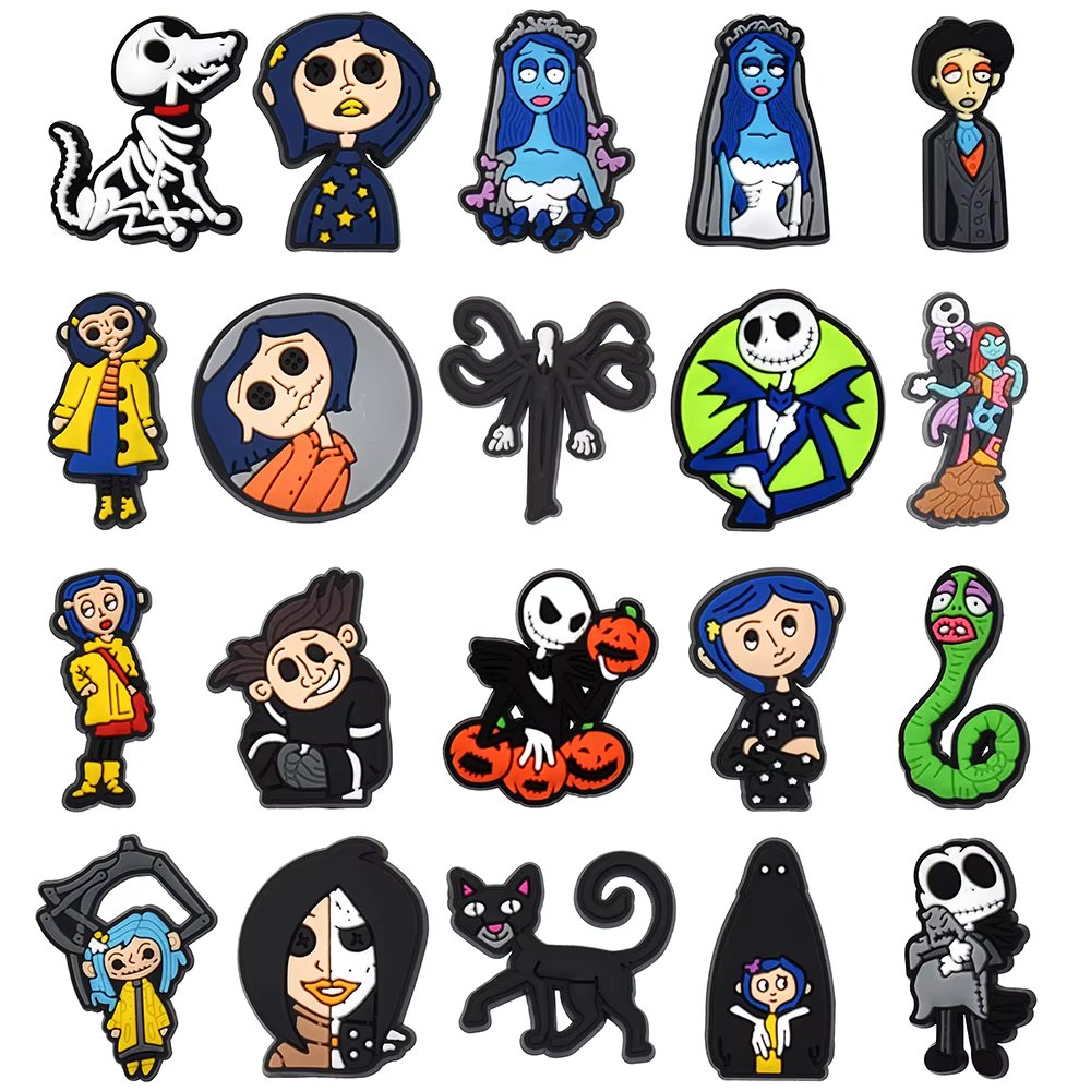 Halloween Ghost Mom PVC Shoes Charm Alligator Charm Accessories Fit Bracelet Wristband Kids Girl Boys love party gifts