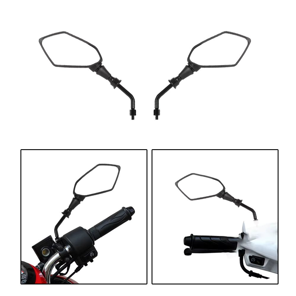 For Scooter E-Bike Motocycle 1 Pair Handle Bar End Side Rearview Mirrors Motorcycle Mirror 8mm 10mm Back Side Convex Mirror