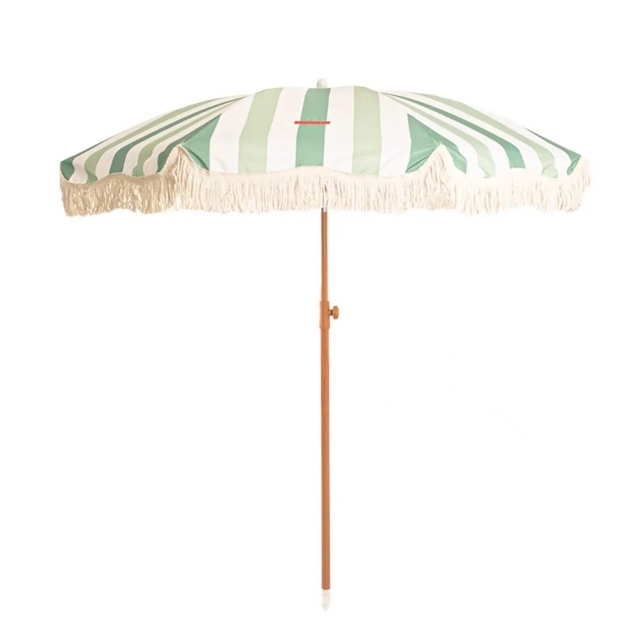 Green striped umbrella