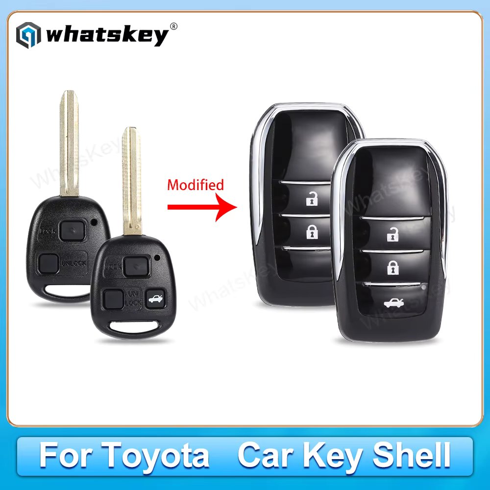 2/3 Button TOY48/TOY43 Blade Remote Car key Modified Flip Key Shell For Toyota Camry Yaris Rav4 Corolla Prado Tarago Cruiser