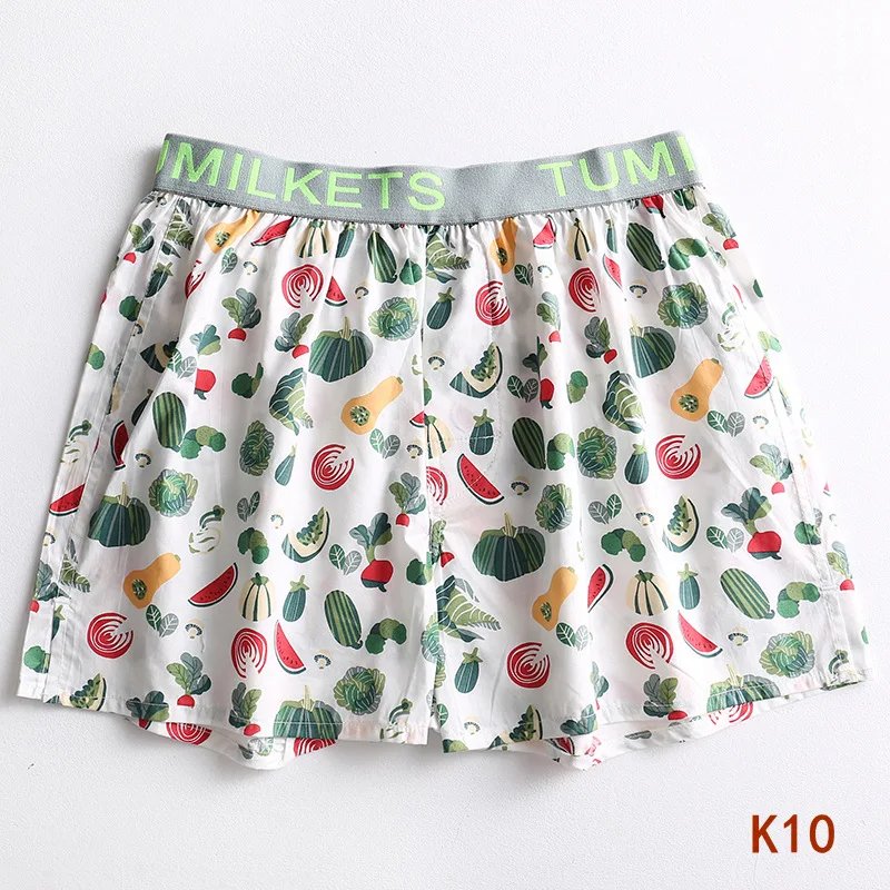 Pure cotton homewear shorts men sleep bottoms fashion Cute panda indoor pajamas shorts sheer male sleepwear pants MK02