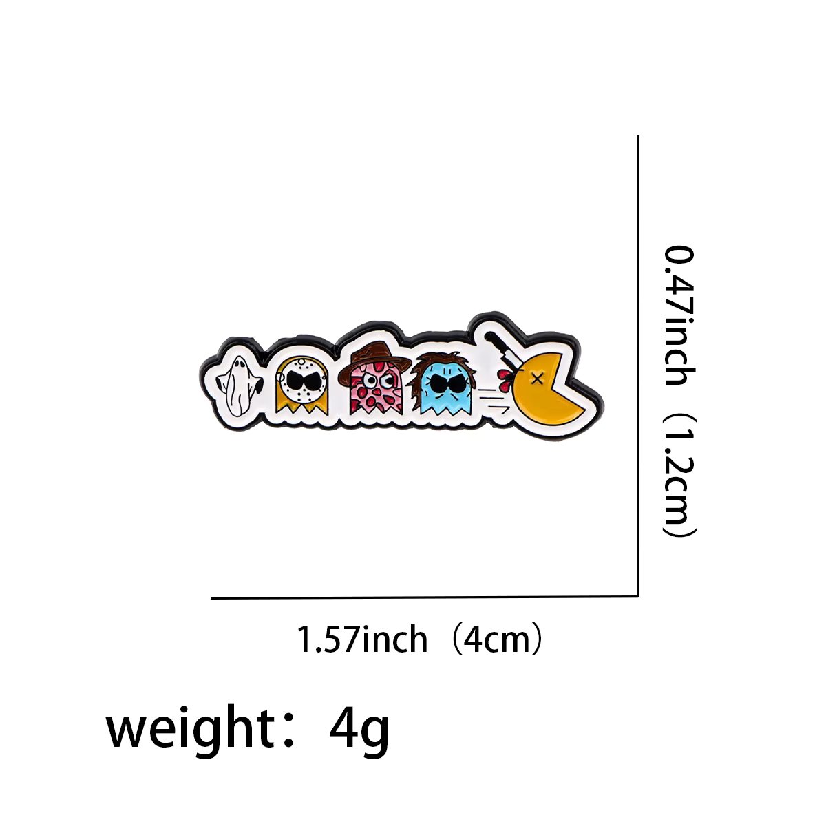 Cartoon Horror Ghost Game Lapel Pins for Backpacks Men Briefcase Badges Soft Enamel Pin Brooch for Clothes Jewelry Decorations
