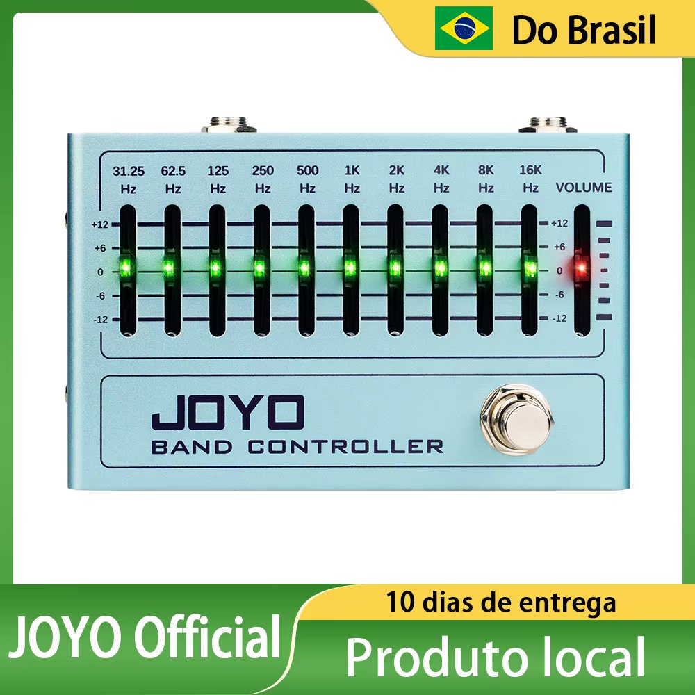 JOYO R-12 BAND CONTROLLER 10 band EQ Guitar Pedal Frequency Band Ranges from 31.25Hz to 16kHz Bass Guitar Equalizer Pedal