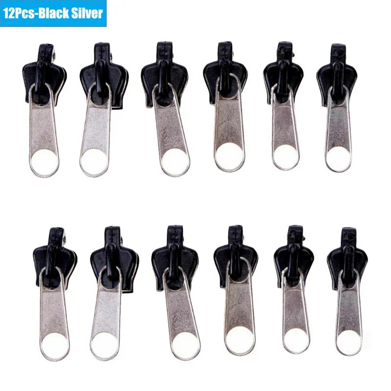 12pcs black sliver