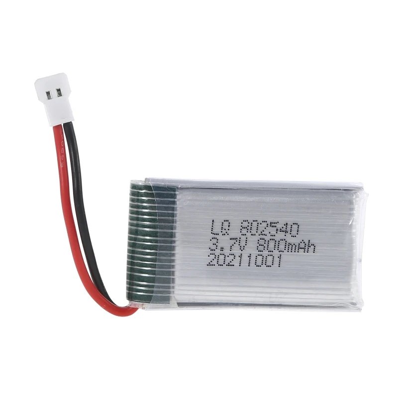 3.7V 800mAh Lipo Battery, 802540 Rechargeable Lithium Battery for SYMA X5C X5C-1 X5 X5SC X5SW M68 K60 HQ-905 CX30 RC Quadcopter