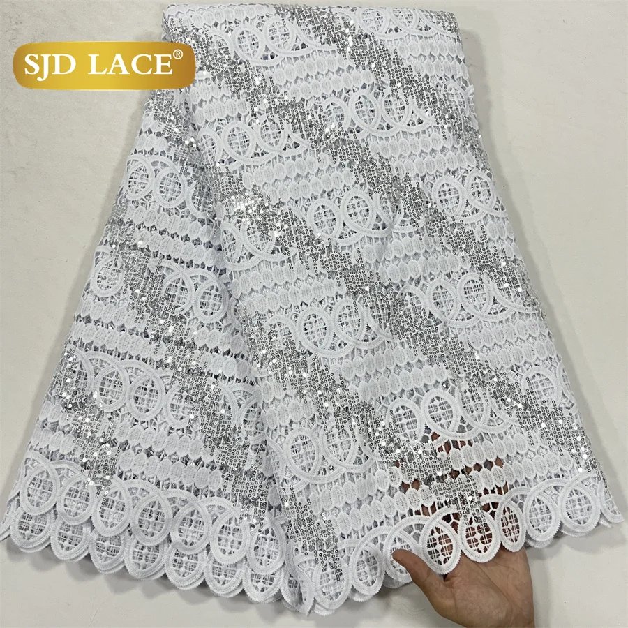 1White Sequins Lace