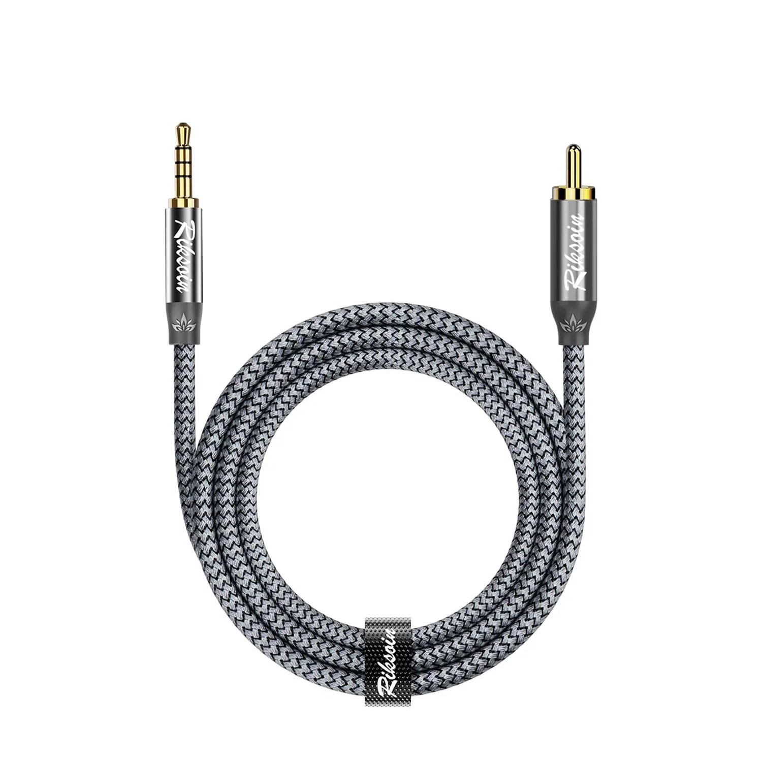 3.5mm To RCA Digital Coaxial Audio Cable 3.5mm 4-Poles To RCA Coaxial Cable for Stereo HiFi Home TV Theater Amplifier Decoder