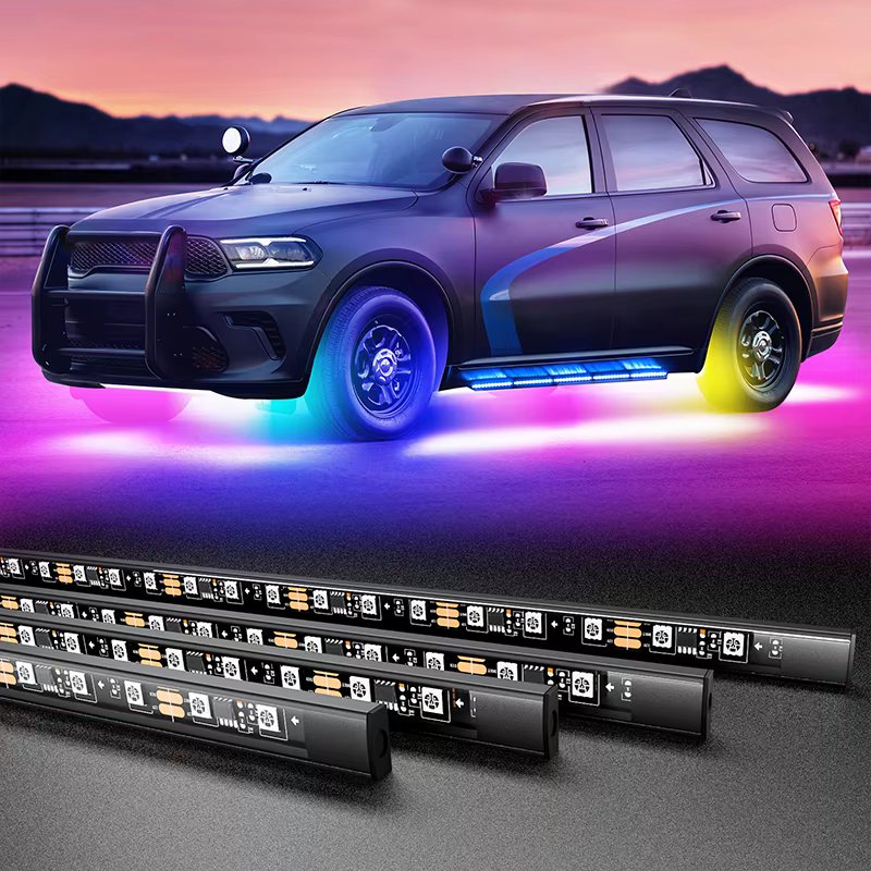 Underglow Neon Car Dream Color Neon Flexible Remote Control Led Light Vehicles Bottom Auto Underneath Lights For Under Car SUV