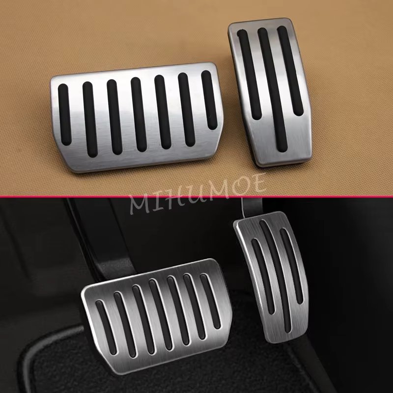 For 2012-2024 Tesla Model S X  Non-Slip Steel Brake Gas Pedal Cover Pad Cap Accessories Kit