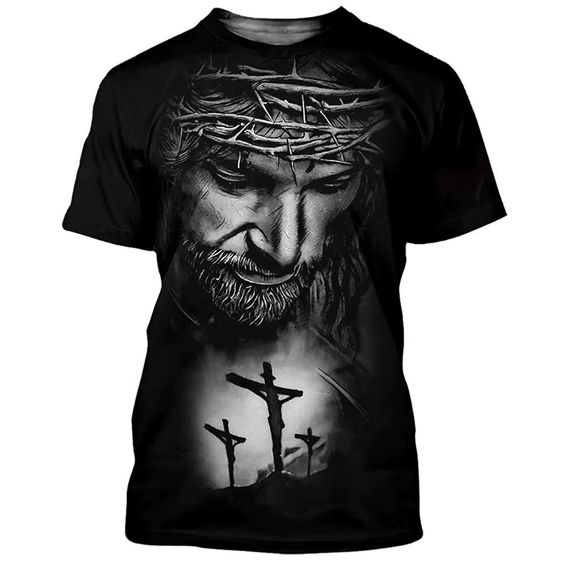 Jesus Christ 3D Print T-shirts Men Women Summer Fashion Casual Short Sleeve Cool T Shirt Harajuku Streetwear Oversized Tops 3XL