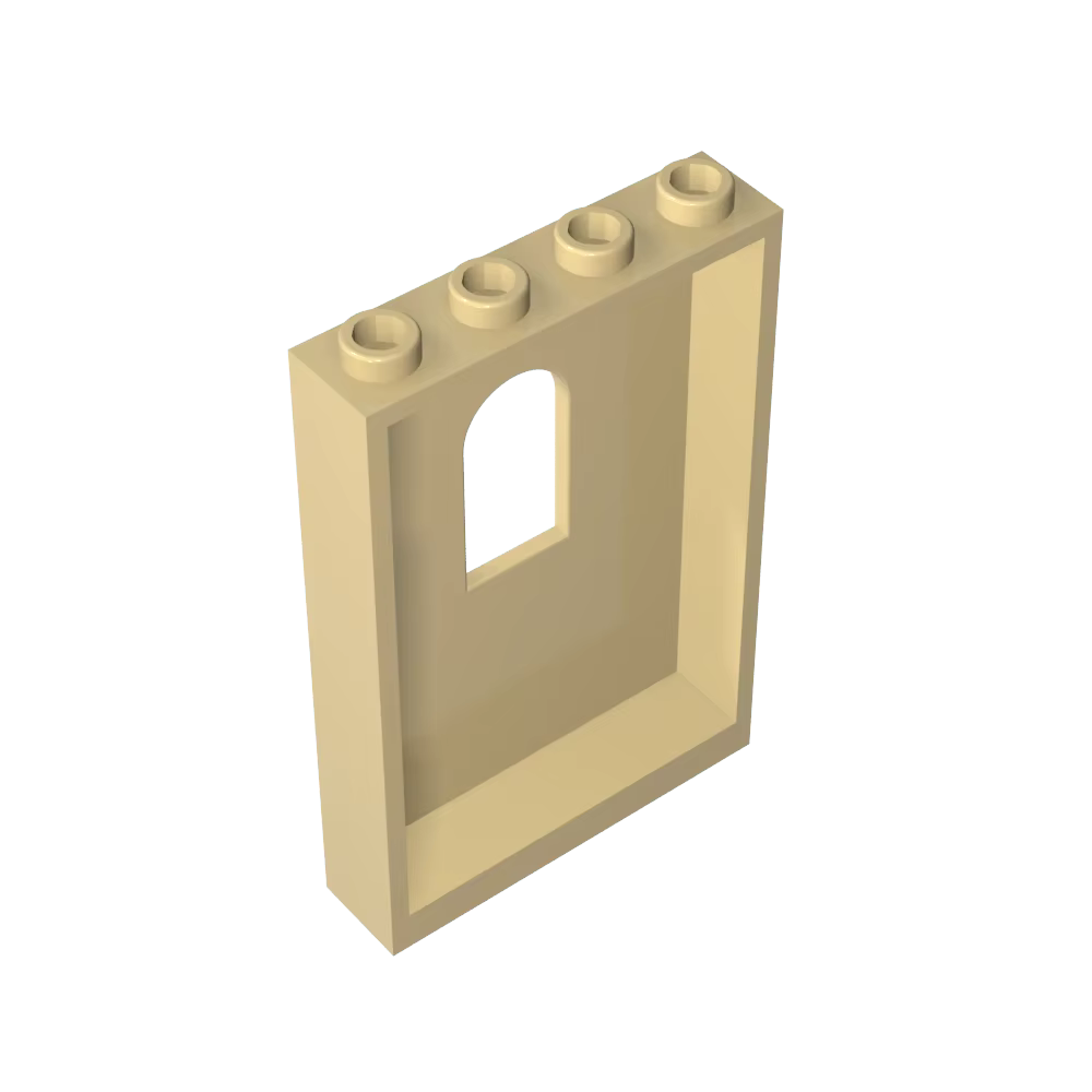 Gobricks Moc Panel 1 x 4 x 5 with Arched Window Bricks Parts 60808 Assemble Building Blocks Children DIY Model Toys Gift Adult
