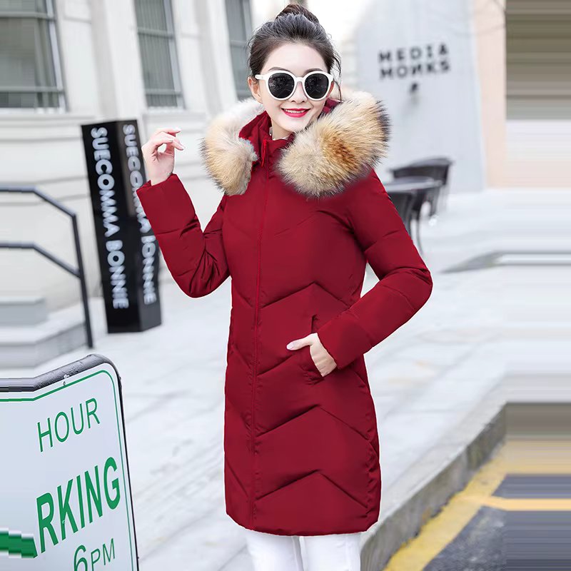 Winter Jacket Women Plus size 7XL Parka New 2023 Hooded Long Female Coat Office Lady Warm Down Jacket Fake Fur Winter Coat Women