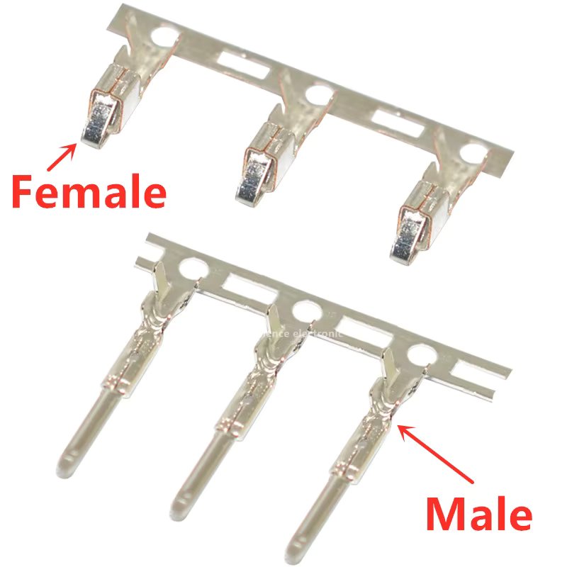 100pcs/LOT SM2.54 Terminal SM Male Female Crimp Pins for Housing SM 2.54mm Female Male Connector