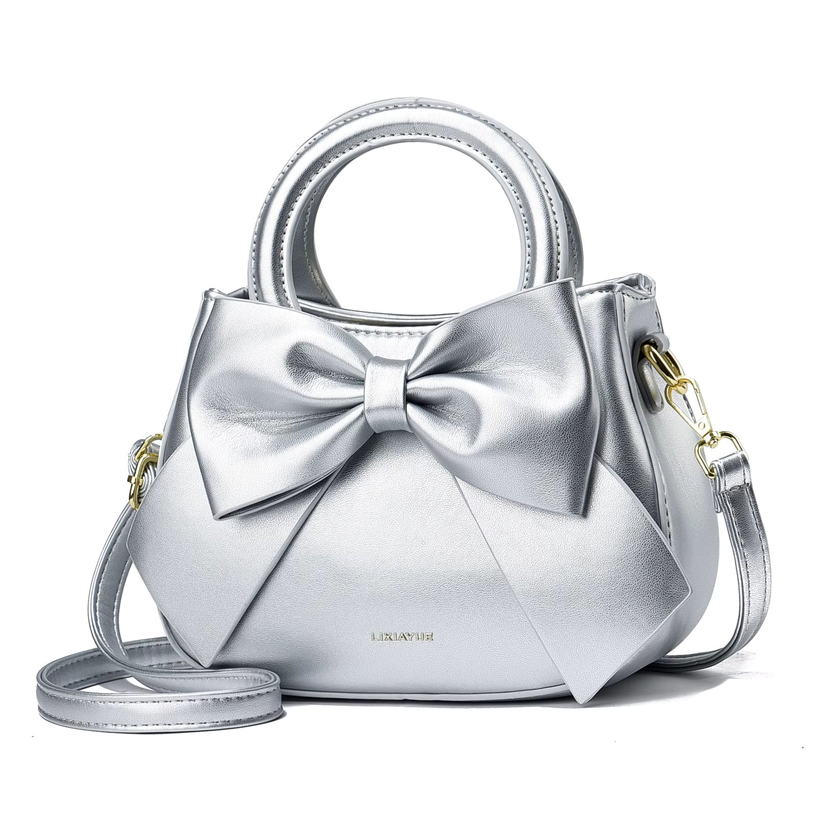New Womens Crossbody Bags for Women Top-handle Trend Handbags Ladies Shoulder Bag Exquisite Bow Tie Tote Bag Small Square Bag