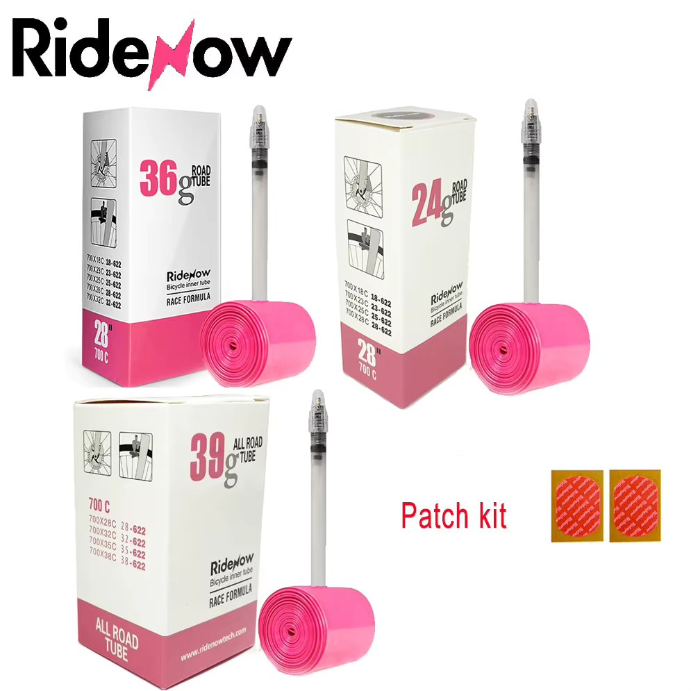 Ridenow Bike Inner Tube 24G 36G 39G 700 18C 25C 28C 32C 35C 38C Road Bike TPU Tube Ultralight French Valve 45mm 65mm 85mm Tube