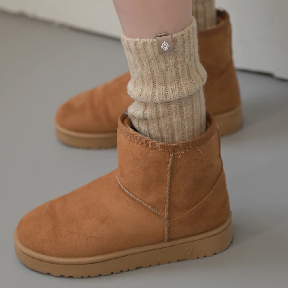 Ribbed Wool Leg Warmers_Beige