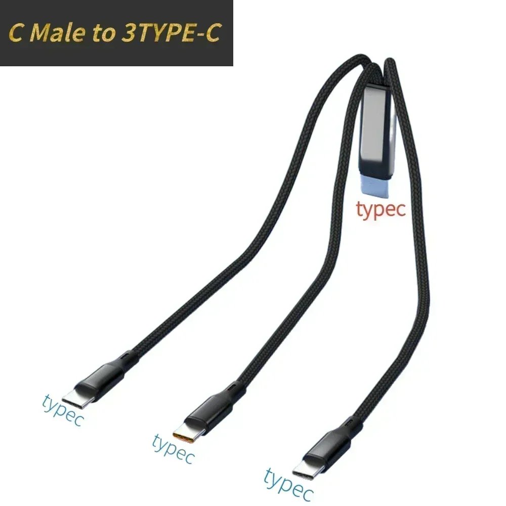 3 in 1 USB Type C Cable C To Type C Charging Cord for IPhone Samsung Huawei Mate60 Xiaomi  3in1 Micro USB Cable 1.2M Data Wire