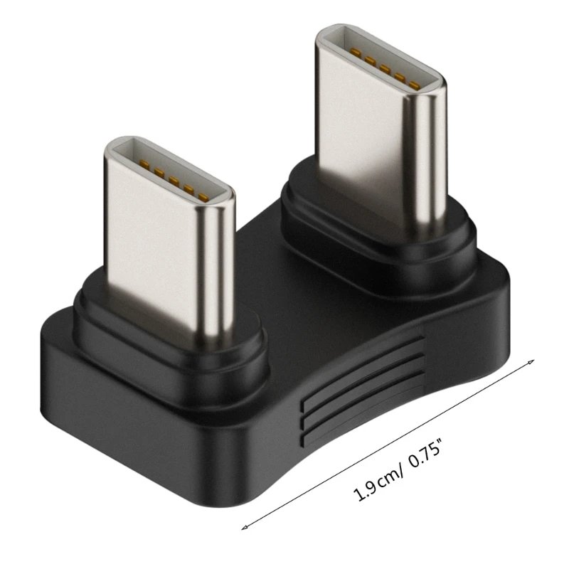 5/2PCS 180 Degree Angle USB C Adapter USB-C Male to Female 20Gbps PD 140W Charging Converter Adapter for Steam Deck Accessories