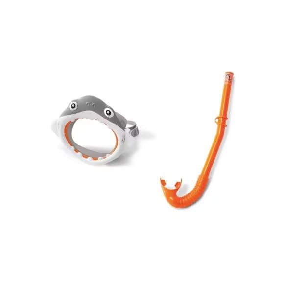 Shark 55944 Orange Grey snorkel Child snorkel Set (Grey And Orange)