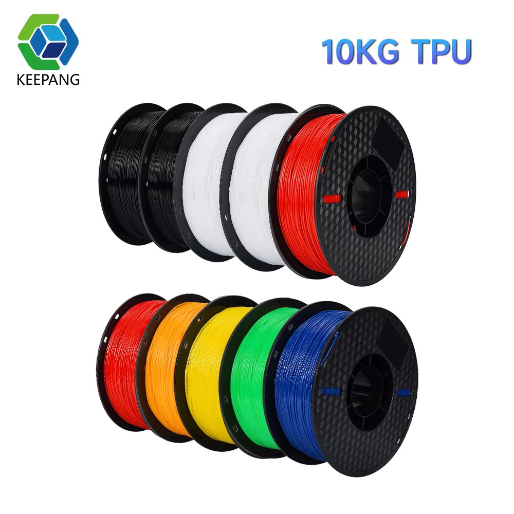 10KG/22LBS 95A High Quality 3d Plastic Flexible TPU Filament 1.75mm Soft Rubber Material No Bubble Spool for 3D Printer