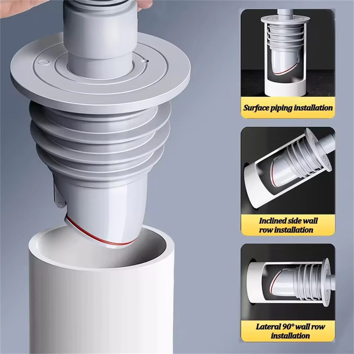 Silicone Bathroom Sewer Seal Ring Kitchen Sink Sewer Pipe Plug Washing Machine Anti-odor Leakage Floor Drain Connector Stopper