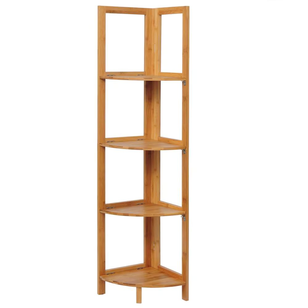 1PC Bamboo Plant Rack Shelf 27x38x120cm Corner Bathroom Shelf Kitchen Shelf Toilet Rack Shower Shampoo Organizer Space Saving