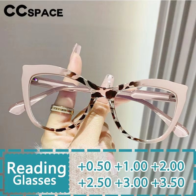 R57486 Casual Cat Eye Reading Glasses Women Men Fashion Optical Presbyopia Eyeglasses Diopter +50+100+150+200+250+300+350