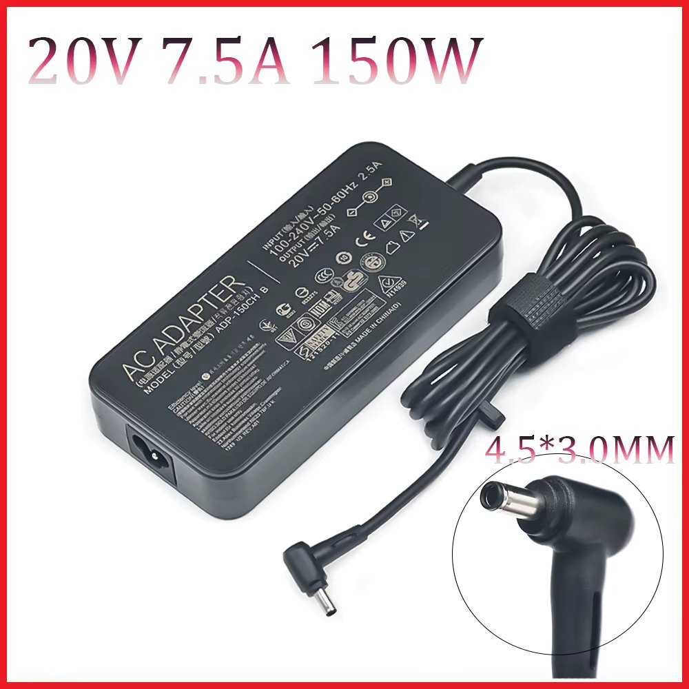 20V 7.5A 150W 4.5*3.0mm A18-150P1A ADP-150CHB AC Adapter Laptop Charger for Asus TUF GAMING X571L F571G F571L VX60G Power Supply