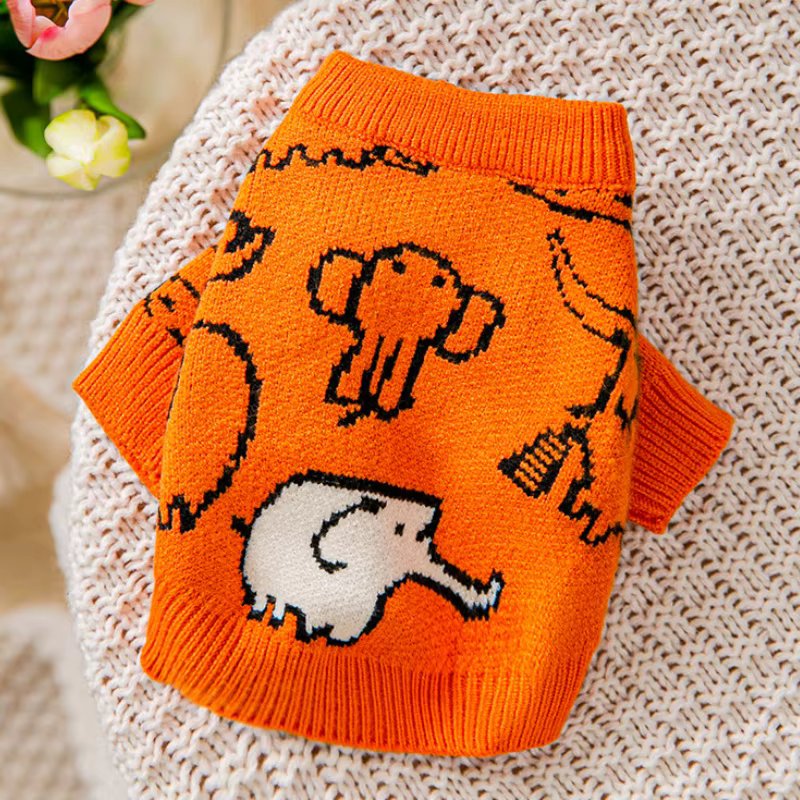 Winter Dog Sweater for Small Dogs Cute Animal Dog Knitted Pullovers Soft Warm Puppy Clothes Fashion Cat Sweater Pet Dog Supplies