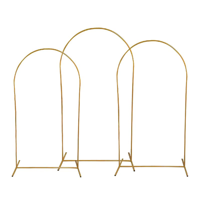 1PCS Gold Wedding Arch Stand, Party Decor Balloon arch, Frame Backdrop Holder Bracket,Size 4FT 5FT 6FT 6.6FT 7.2FT