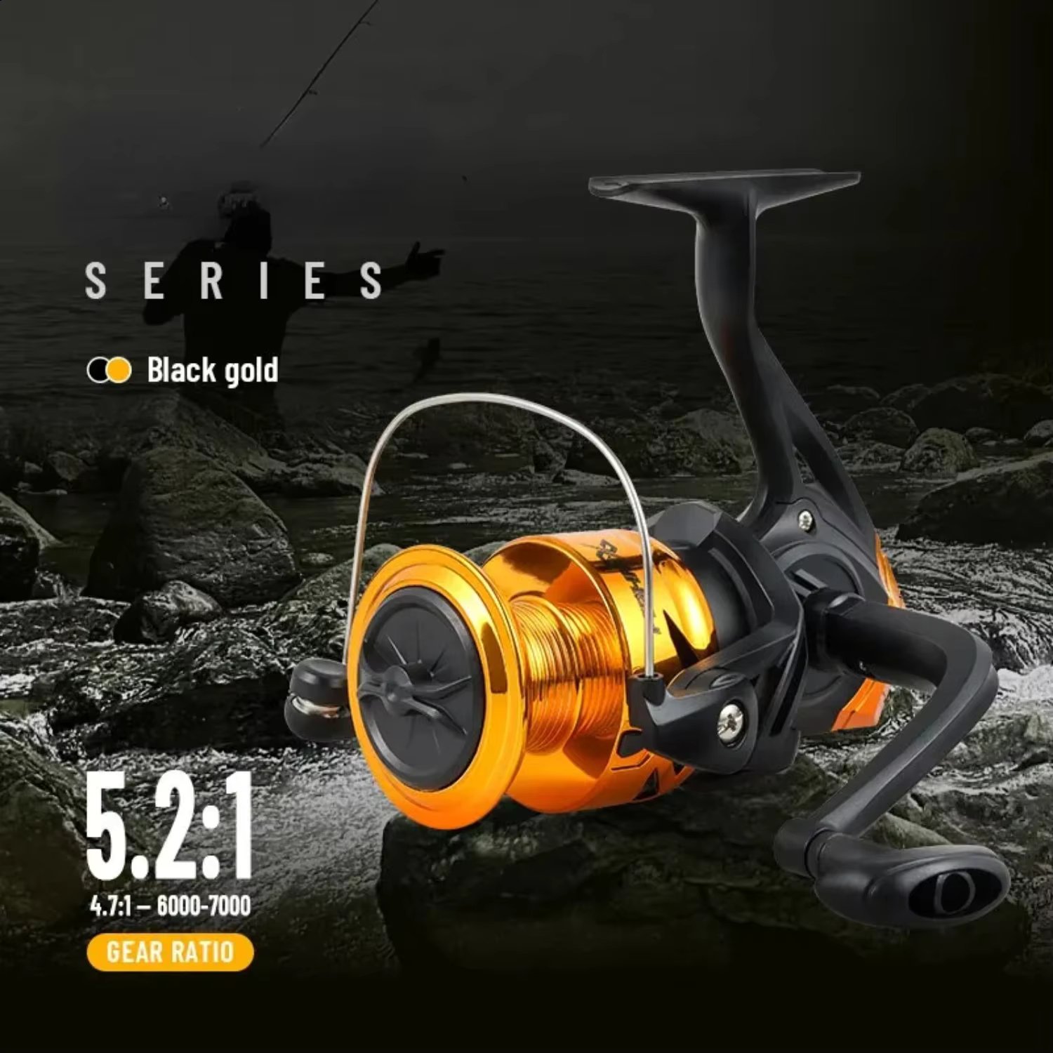 Special Price Metallic Movement Spinning Fishing Reel with Electroplating - Telescopic Bait Casting Wheel for Anglers