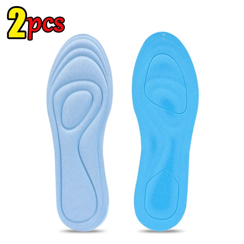 2/4pcs 5D Massage Memory Foam Insoles for Sport Running Shoes Sole Breathable Cushion Pads for Women Men Feet Orthopedic Insoles