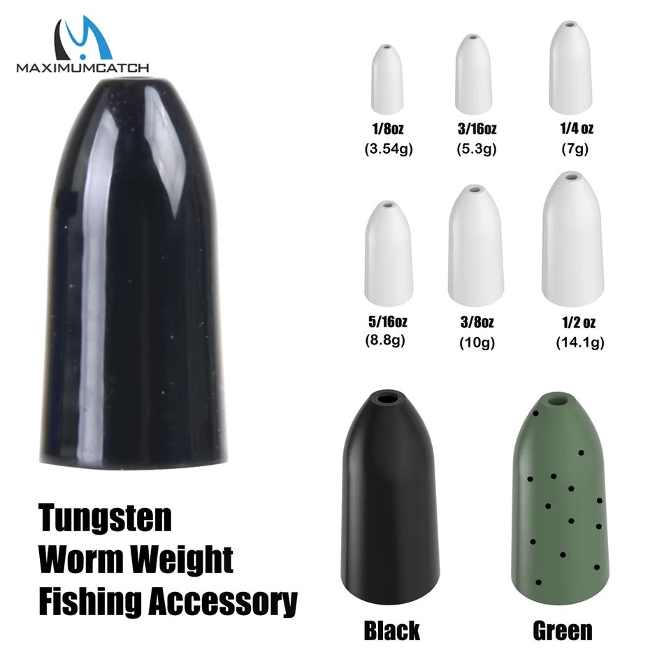 Maximumcatch Fishing Sinker Lure Tungsten Bullet Flipping Worm Weight Fishing Accessory