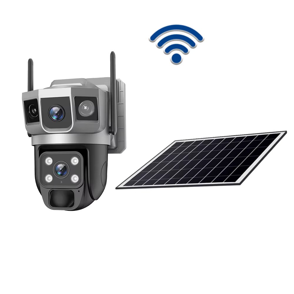 Linook V380, Dual lens, 4K,10X,outdoor security camera,closed-circuit television,4G SIM card camera,wireless WIFI solar camera