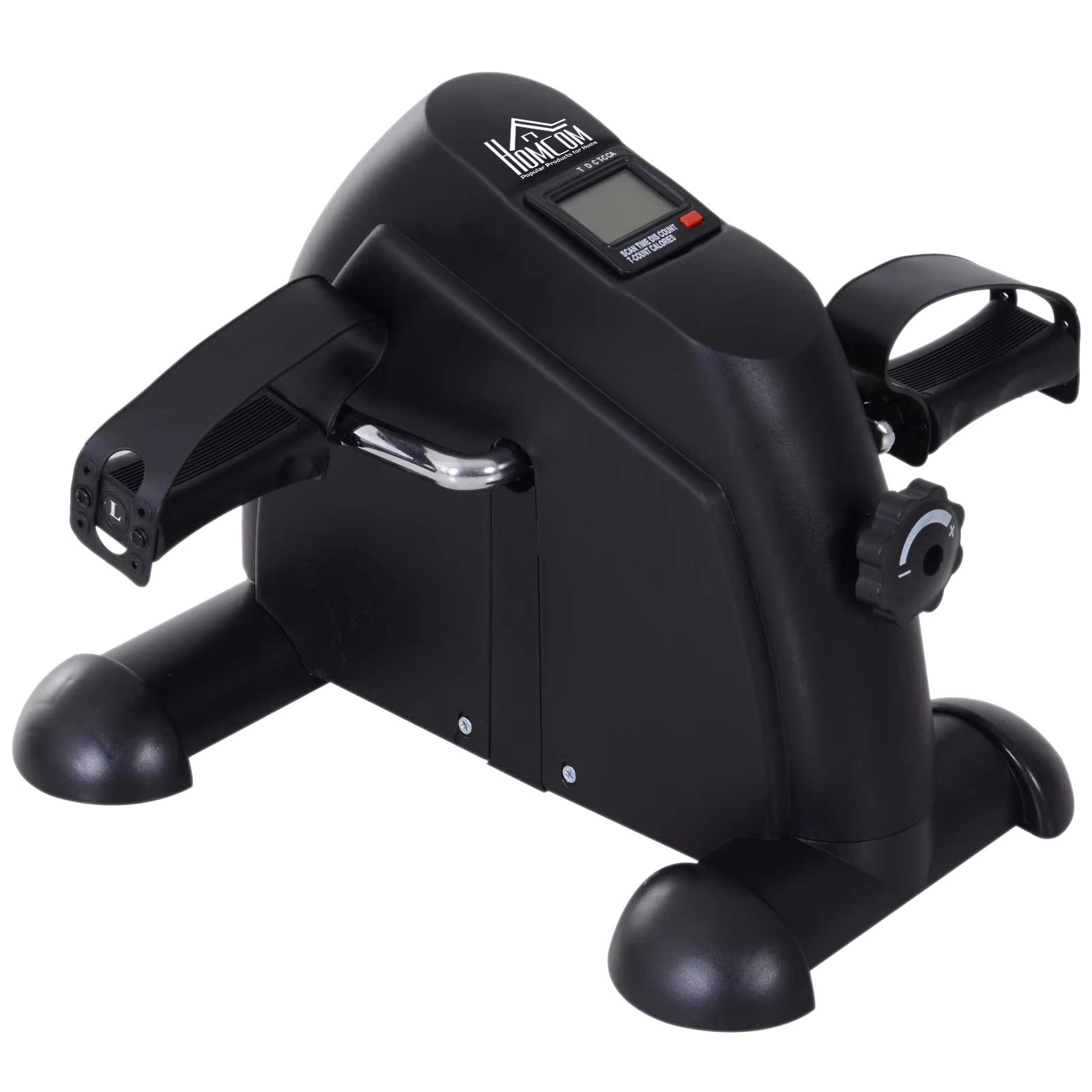 HOMCOM Mini Bicycle Static Pedalier Exercise Device Arms and Legs Adjustable Resistance LCD Screen 35x40x31cm