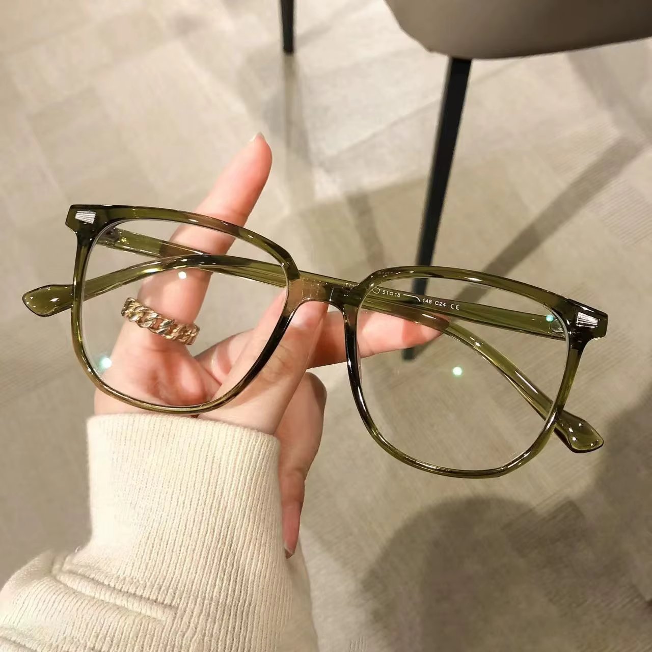 Transparent Computer Glasses Frame Women Men Anti Blue Light Square Eyewear Blocking Glasses Optical Spectacle Eyeglass
