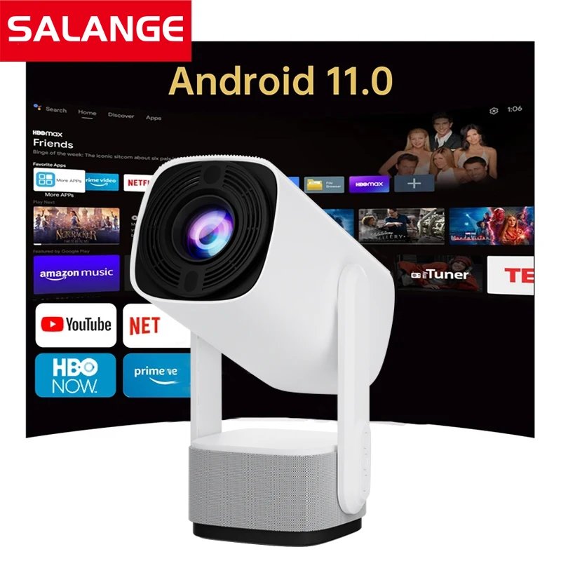 Salange K2 Projector Built-in Battery LED Home Theater Free-Style for Samsung Xiaomi IOS Android Phone 720P Outdoor 1080P 4K