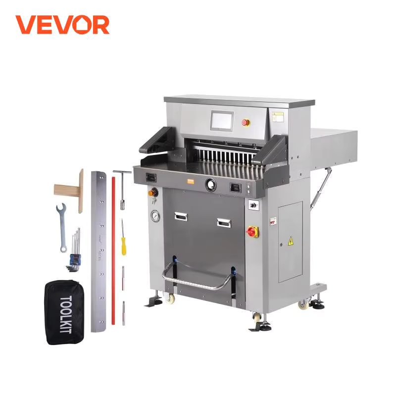 VEVOR Electric Hydraulic Paper Cutter 19/26in Cutting Width Heavy Duty Electric Paper Trimmer with Touchscreen Numerical Control