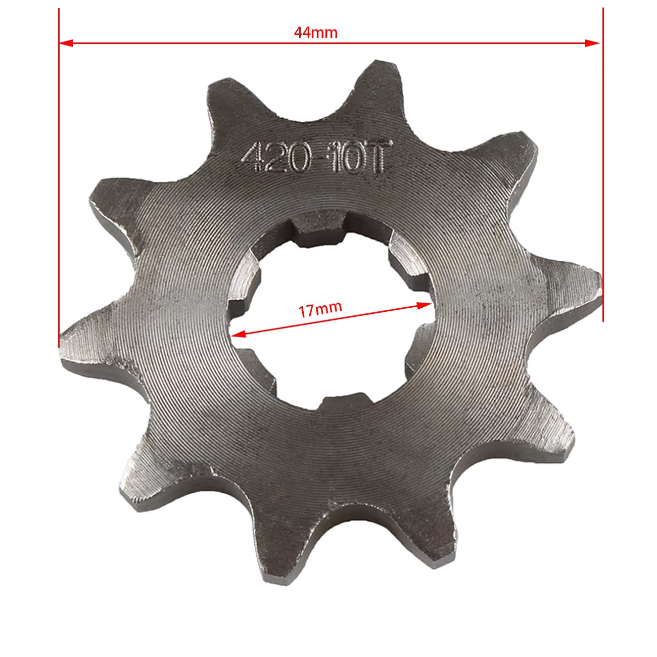 420 Chain 10 Tooth Sprocket 17mm Fits 125cc 140cc 150cc 160cc ATV Dirt Bike