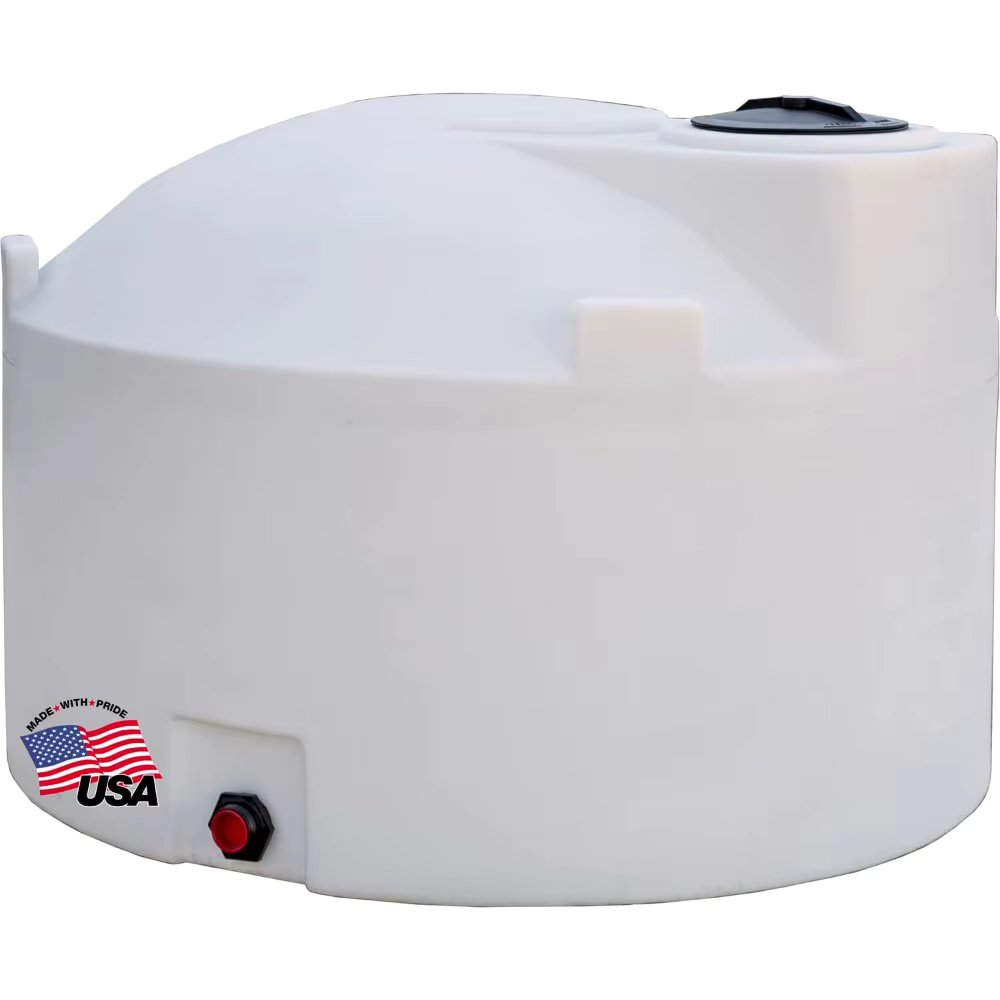 Polyethylene Vertical Reservoir Water Tank, 550 Gallon, Made in The USA, Poly Tank for Water and Non-Flammable Liquids