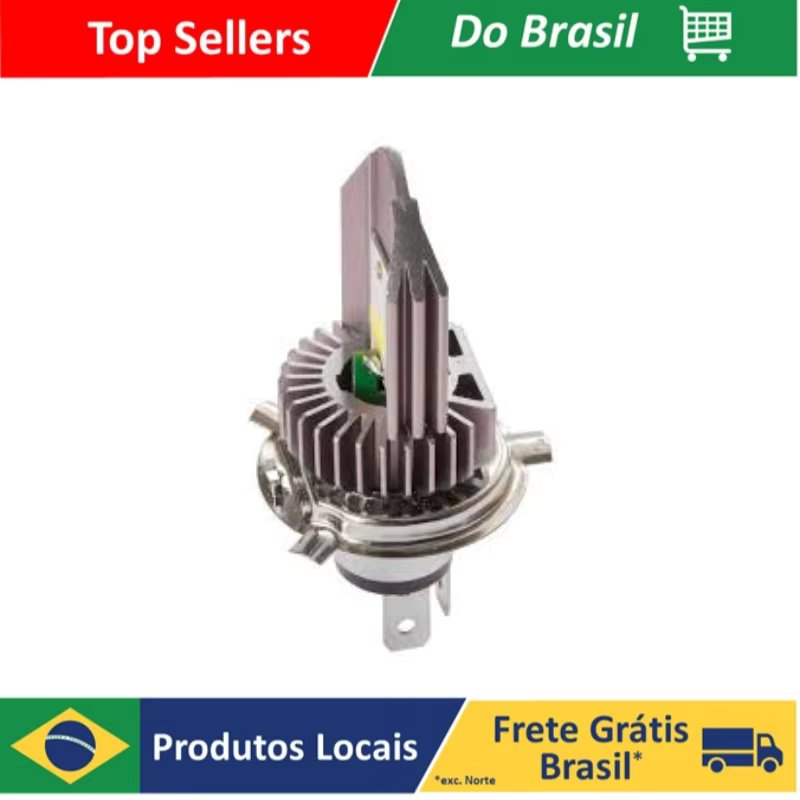 LAMPADA FAROL LED H4 X7 ALTA PERFORMANCE 8000K