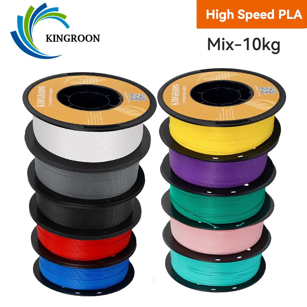 KINGROON HS-PLA Filament 1.75mm High Speed PLA 3d Printer Filament For Bambu All FDM 3D Printer 3D Printing Materials 5/10KG