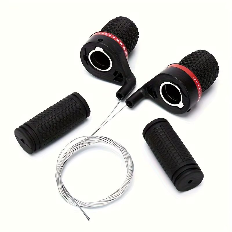 1 Pair Derailleur Grips Bicycle Transmission Twist Grip Gear Shifters Lever Bike Compatible Cycling Speed Control Knob Travel
