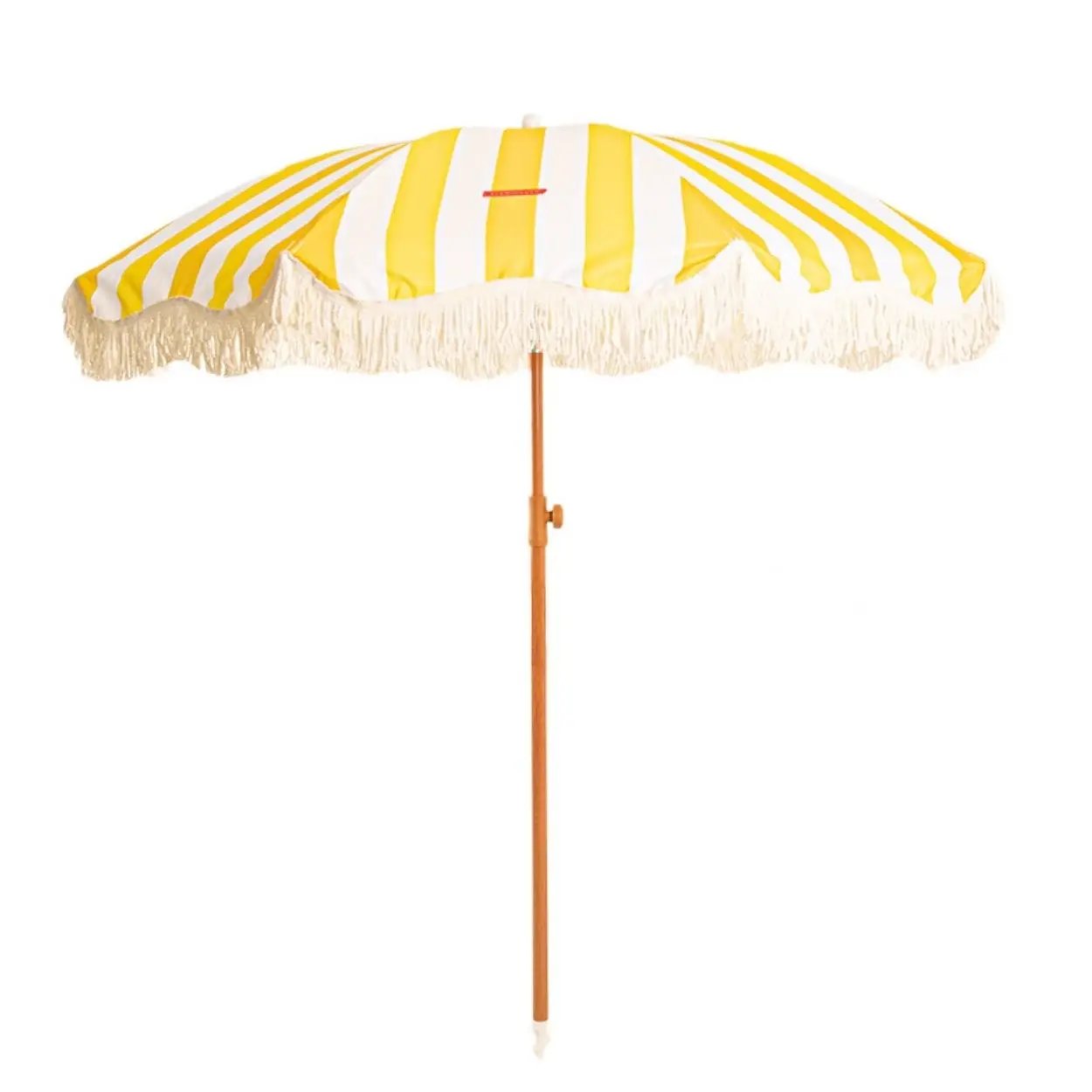 Yellow striped umbrella