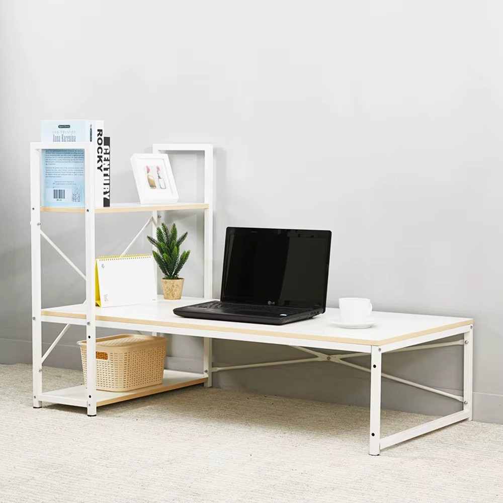 White Martin H-type student computer shelf sitting desk