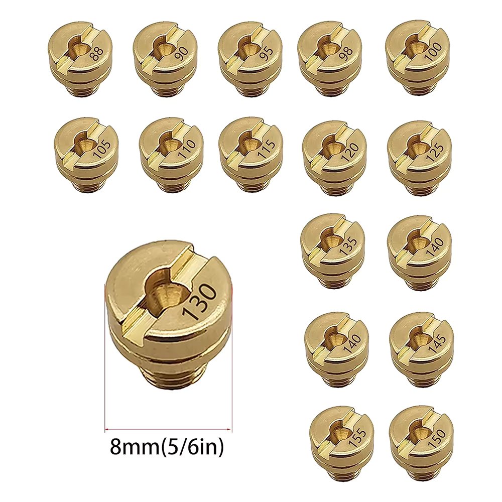 16pcs Carburetor Jet Kit Main Jets for Mikuni VM22 VM24 VM26 125cc 150cc 200cc 250cc for Mini Bike Dirt Bike Pit Bike ATV 88-155