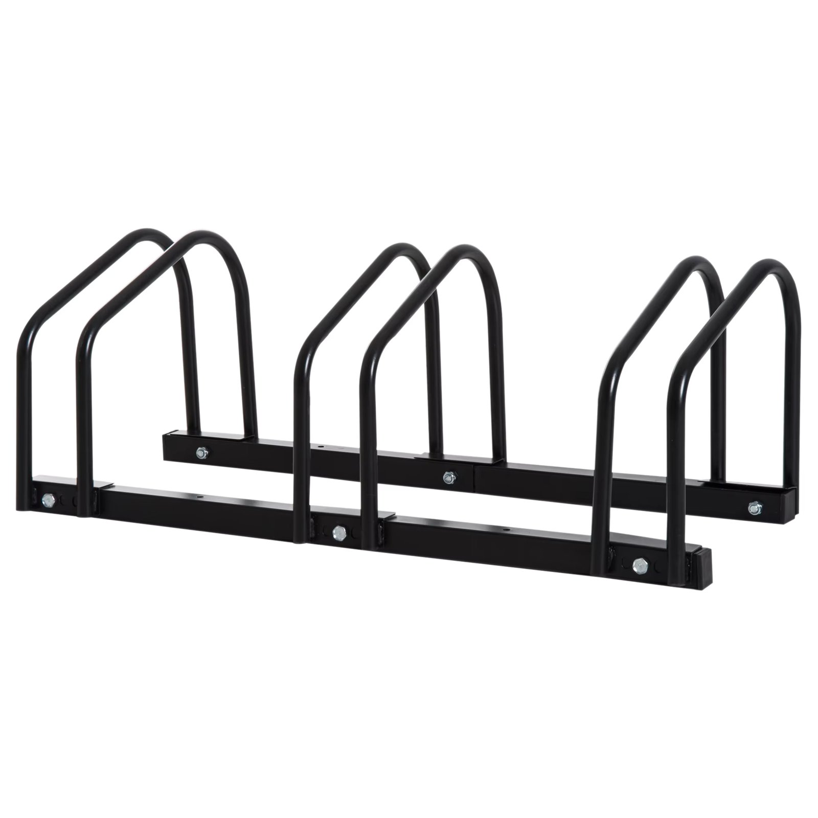 HOMCOM parking for 3 bicycles steel bracket 76x33x27 cm black