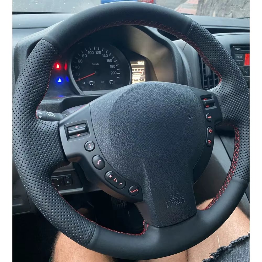 Non-Slip Black Artificial Leather Car Steering Wheel Cover For Nissan QASHQAI X-Trail Nissan NV200 Rogue Steering Wheel Braid