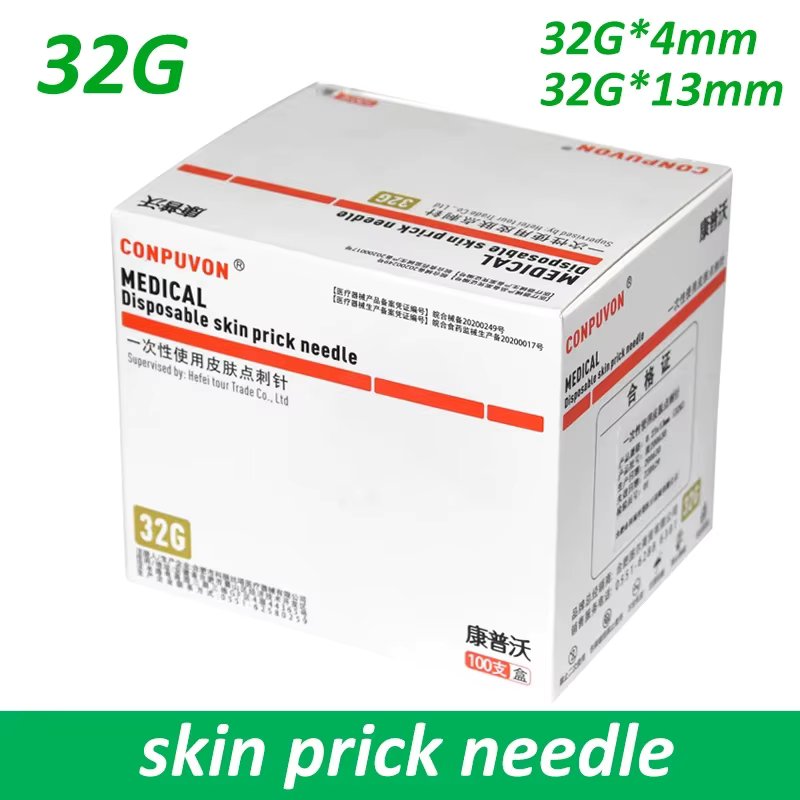 skin prick needle Piercing Transparent Syringe Injection glue Clear Tip Cap ForPharmaceutical injection needle 32G 4mm 13mm